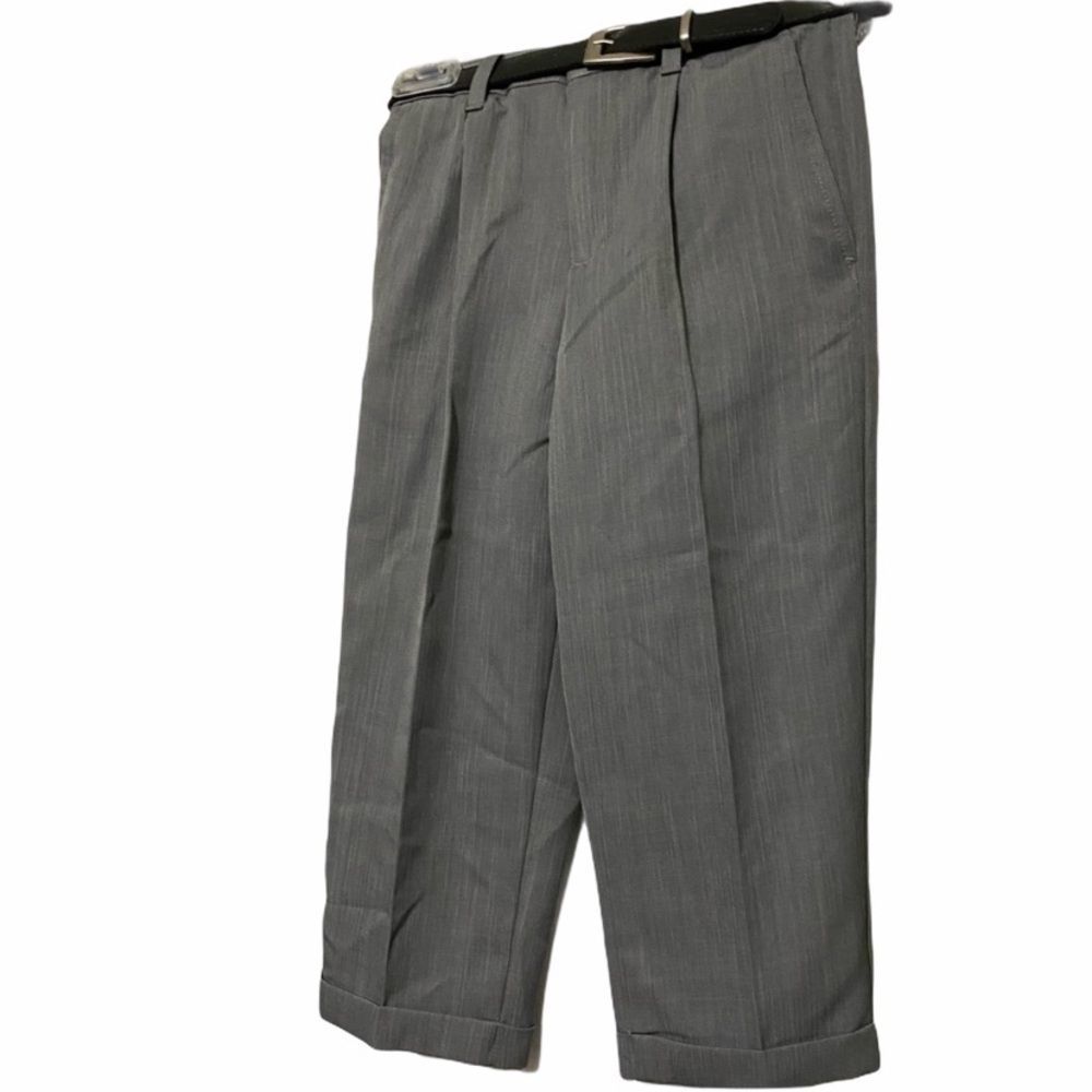 Retro Boy's Dress Pants with Belt Light Gray 4T